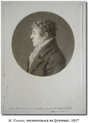 M. Vincent, Physionotrace de Quenedey, 1817