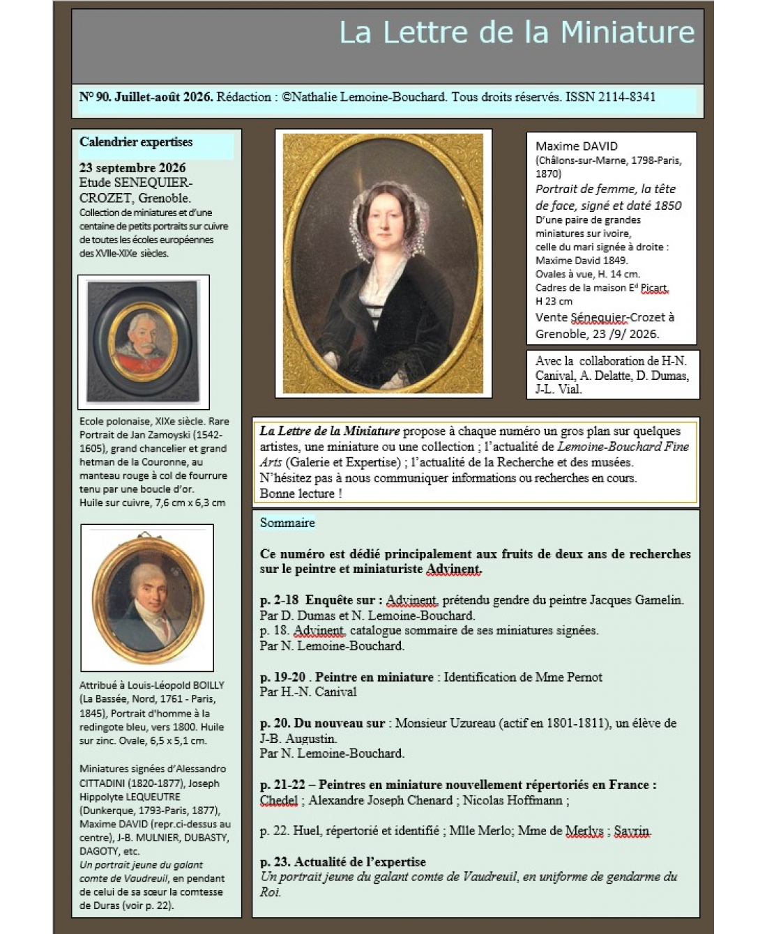 Lettre de la miniature n° 90